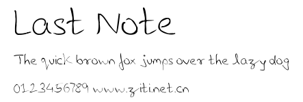 Last Note .ttf字體轉換器圖片