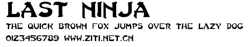Last Ninja.ttf字體轉換器圖片