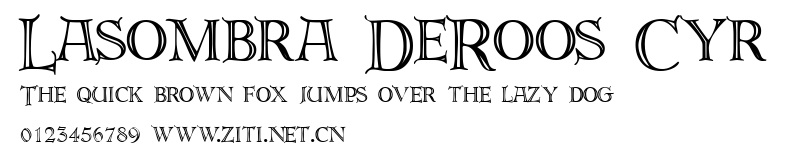 Lasombra DeRoos Cyr.ttf字體轉換器圖片