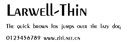 Larwell-Thin.ttf字體轉換器圖片