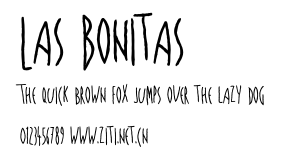 Las Bonitas.ttf字體轉換器圖片