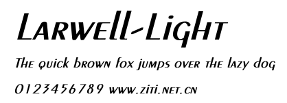 Larwell-Light.ttf字體轉換器圖片
