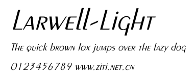 Larwell-Light.ttf字體轉換器圖片
