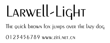 Larwell-Light.ttf字體轉換器圖片
