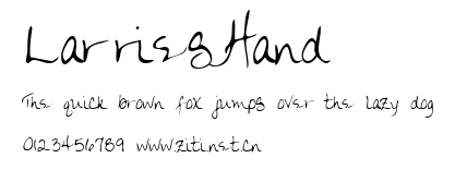 LarriesHand.ttf字體轉換器圖片