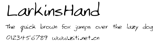 LarkinsHand.ttf字體轉換器圖片