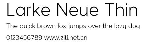 Larke Neue Thin.ttf字體轉換器圖片