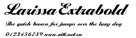 LarissaExtrabold.ttf字體轉換器圖片