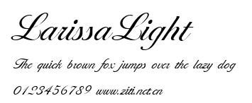 LarissaLight.ttf字體轉換器圖片