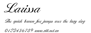 Larissa.ttf字體轉換器圖片