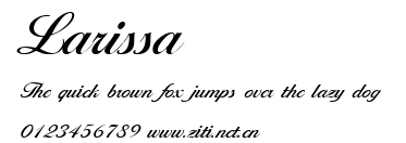 Larissa.ttf字體轉換器圖片