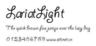 LariatLight.ttf字體轉換器圖片