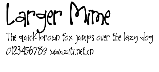 Larger Mime.ttf字體轉換器圖片
