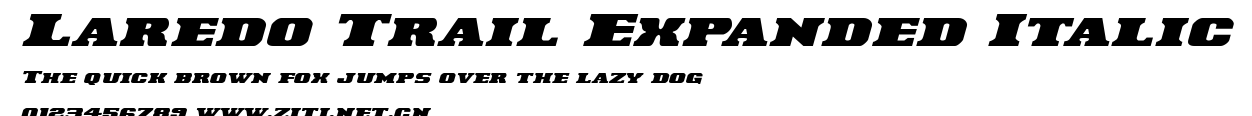 Laredo Trail Expanded Italic.ttf字體轉換器圖片