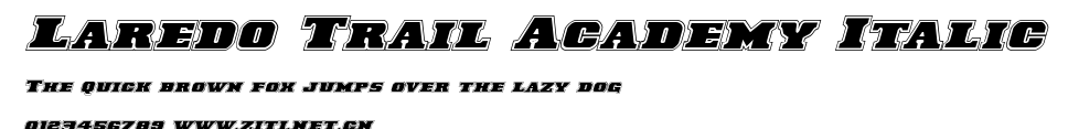 Laredo Trail Academy Italic.ttf字體轉換器圖片
