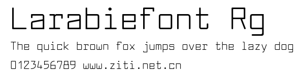 Larabiefont Rg.ttf字體轉換器圖片