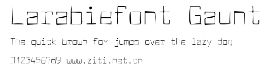 Larabiefont Gaunt.ttf字體轉換器圖片