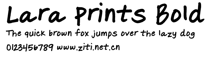 Lara Prints Bold.ttf字體轉換器圖片