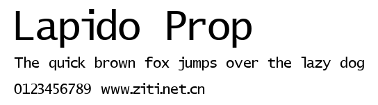 Lapido Prop.ttf字體轉換器圖片
