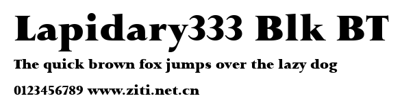 Lapidary333 Blk BT.ttf字體轉換器圖片