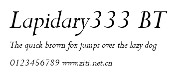Lapidary333 BT.ttf字體轉換器圖片