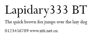 Lapidary333 BT.ttf字體轉換器圖片