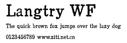 Langtry WF.ttf字體轉換器圖片