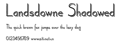 Landsdowne Shadowed.ttf字體轉換器圖片