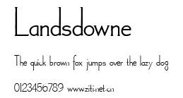 Landsdowne.ttf字體轉換器圖片