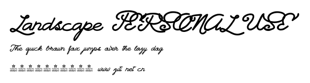 Landscape PERSONAL USE.otf字體轉換器圖片