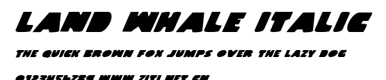 Land Whale Italic.ttf字體轉換器圖片