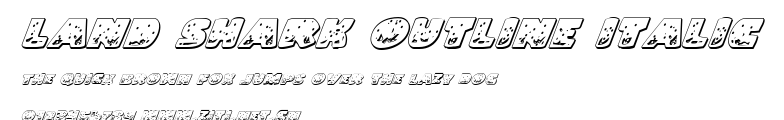 Land Shark Outline Italic.ttf字體轉換器圖片