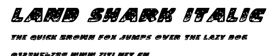 Land Shark Italic.ttf字體轉換器圖片