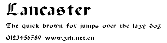 Lancaster.ttf字體轉換器圖片