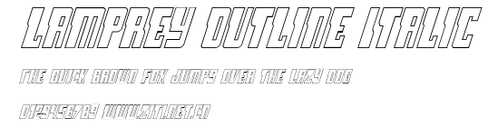 Lamprey Outline Italic.ttf字體轉換器圖片