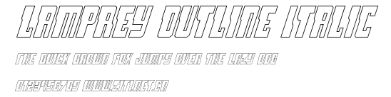Lamprey Outline Italic.ttf字體轉換器圖片