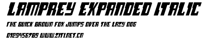 Lamprey Expanded Italic.ttf字體轉換器圖片