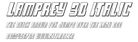 Lamprey 3D Italic.ttf字體轉換器圖片
