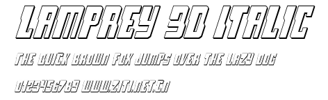 Lamprey 3D Italic.ttf字體轉換器圖片