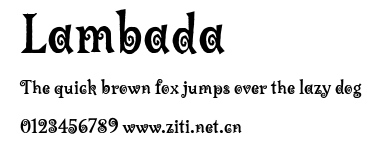 Lambada.ttf字體轉換器圖片