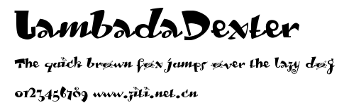 LambadaDexter.ttf字體轉換器圖片