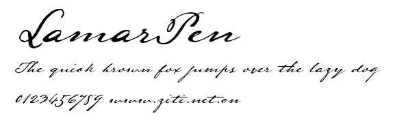 LamarPen.ttf字體轉換器圖片