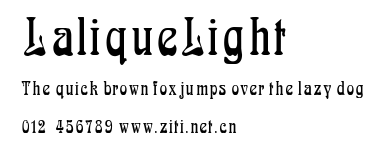 LaliqueLight.ttf字體轉換器圖片