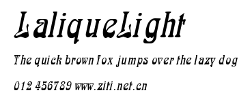 LaliqueLight.ttf字體轉換器圖片