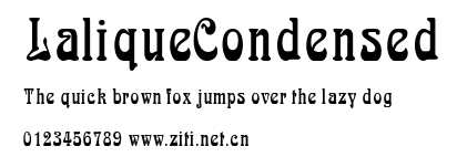 LaliqueCondensed.ttf字體轉換器圖片