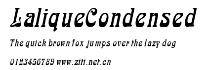 LaliqueCondensed.ttf字體轉換器圖片