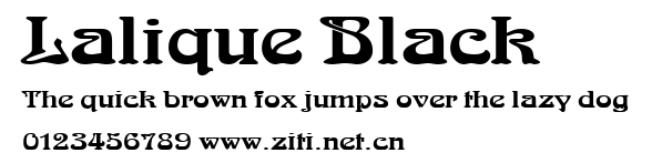 Lalique Black.ttf字體轉換器圖片