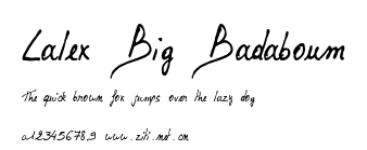 Lalex Big Badaboum.ttf字體轉換器圖片