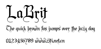 LaBrit.ttf字體轉換器圖片