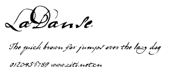 LaDanse.ttf字體轉換器圖片